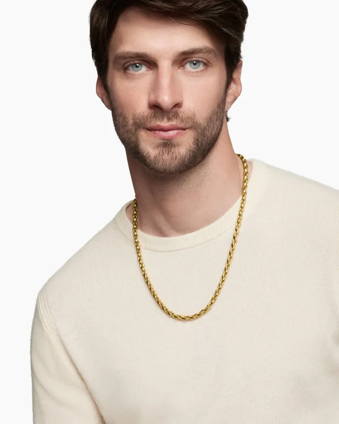 Mens Streamline Elongated Chain Necklace In 18K Yellow Gold 6mm Men David Yurman Chains