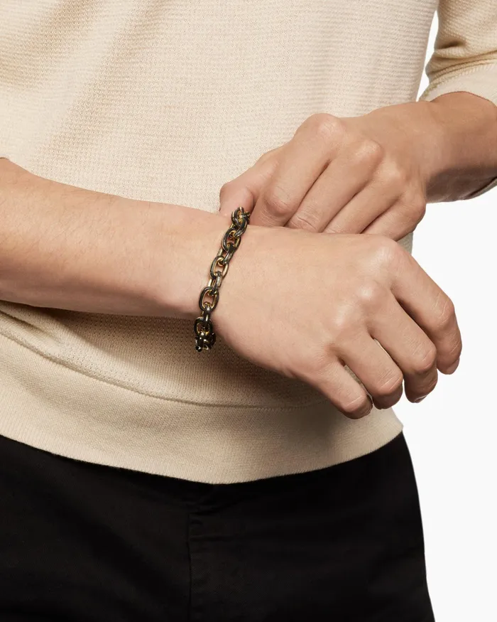 Mens Streamline Oval Link Bracelet In 18K Yellow Gold 11mm Men David Yurman Chain Mens Streamline Oval Link Bracelet In 18K Yellow Gold 11mm Men David Yurman Chain