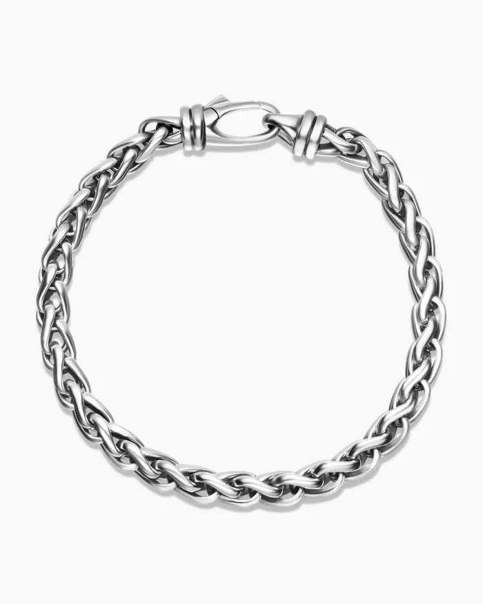 Mens Wheat Chain Bracelet In Sterling Silver 6mm Men David Yurman Chain Mens Wheat Chain Bracelet In Sterling Silver 6mm Men David Yurman Chain
