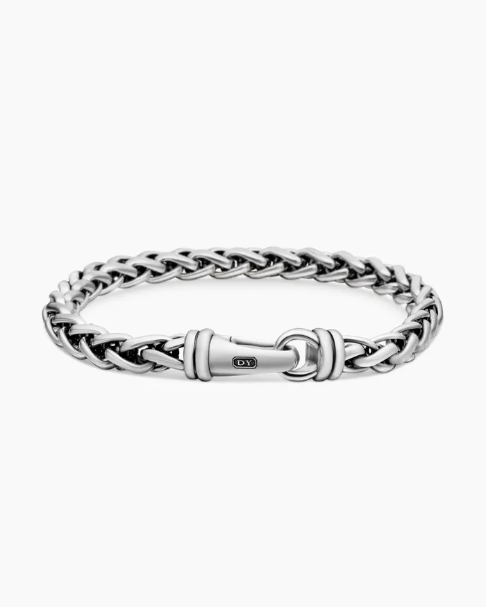 Mens Wheat Chain Bracelet In Sterling Silver 6mm Men David Yurman Chain Mens Wheat Chain Bracelet In Sterling Silver 6mm Men David Yurman Chain