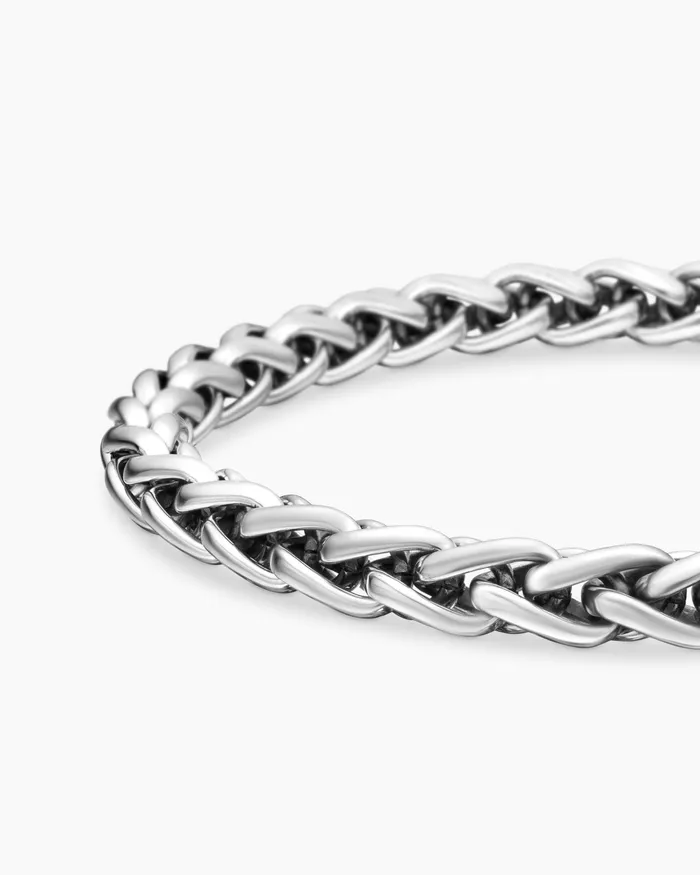 Mens Wheat Chain Bracelet In Sterling Silver 6mm Men David Yurman Chain Mens Wheat Chain Bracelet In Sterling Silver 6mm Men David Yurman Chain