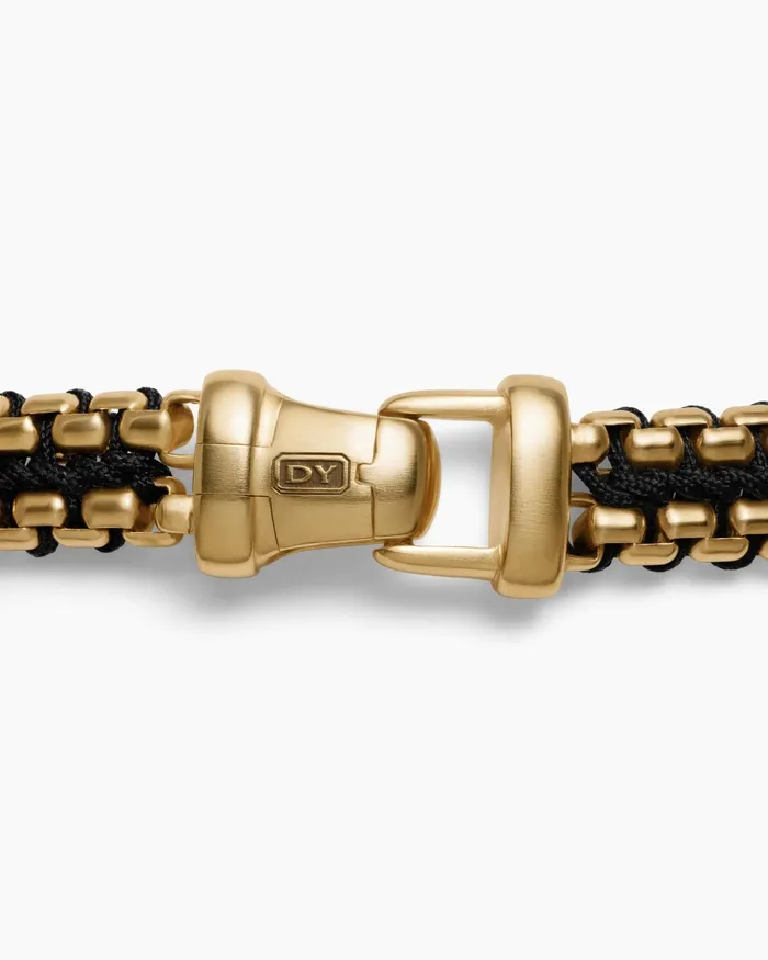 Mens Woven Box Chain Bracelet With 18K Yellow Gold 10mm Men David Yurman Chain Mens Woven Box Chain Bracelet With 18K Yellow Gold 10mm Men David Yurman Chain