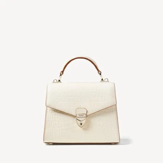 Midi Mayfair 2 Ivory Patent Croc Women Aspinal Of London Shoulder