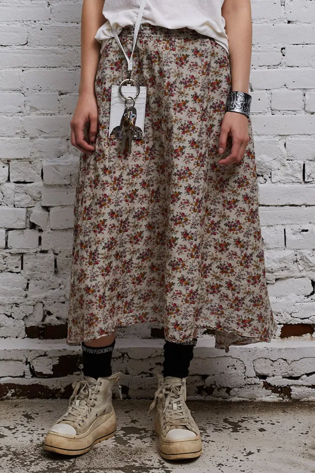 Midi Skirt 8211 Ecru Floral Pants and Skirts R13 Women