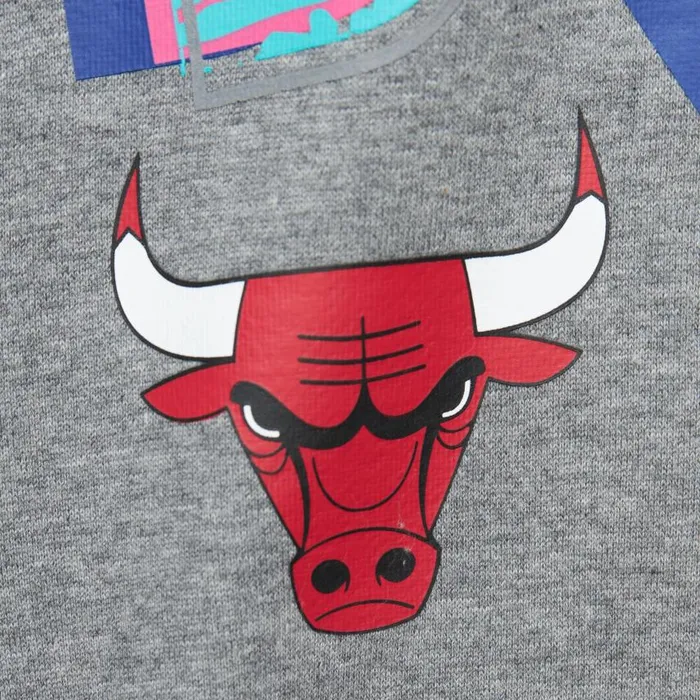 Mitchell and Ness 90s Reflective Heather Crewneck Sweatshirt Chicago Bulls Men Hoodies and Sweatshirts Mitchell and Ness 90s Reflective Heather Crewneck Sweatshirt Chicago Bulls Men Hoodies and Sweatshirts