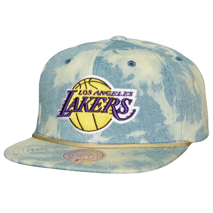 Mitchell and Ness Acid Wash Snapback Los Angeles Lakers Men Hats and Headwear Mitchell and Ness Acid Wash Snapback Los Angeles Lakers Men Hats and Headwear