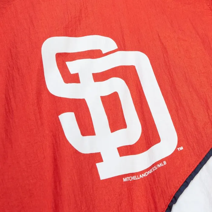 Mitchell and Ness Arched Retro Lined Windbreaker San Diego Padres Men Jackets and Outerwear Mitchell and Ness Arched Retro Lined Windbreaker San Diego Padres Men Jackets and Outerwear