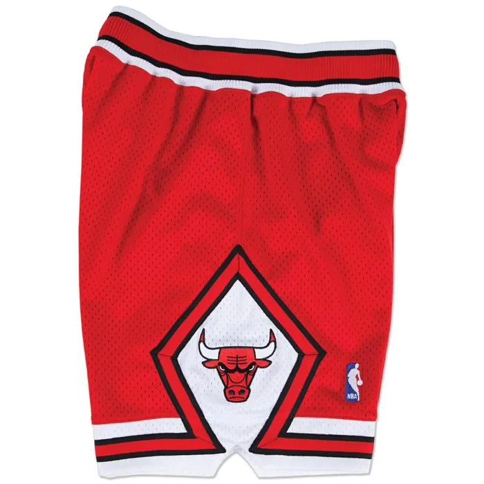 Mitchell and Ness Authentic Shorts Chicago Bulls Road 199798 Men Shorts
