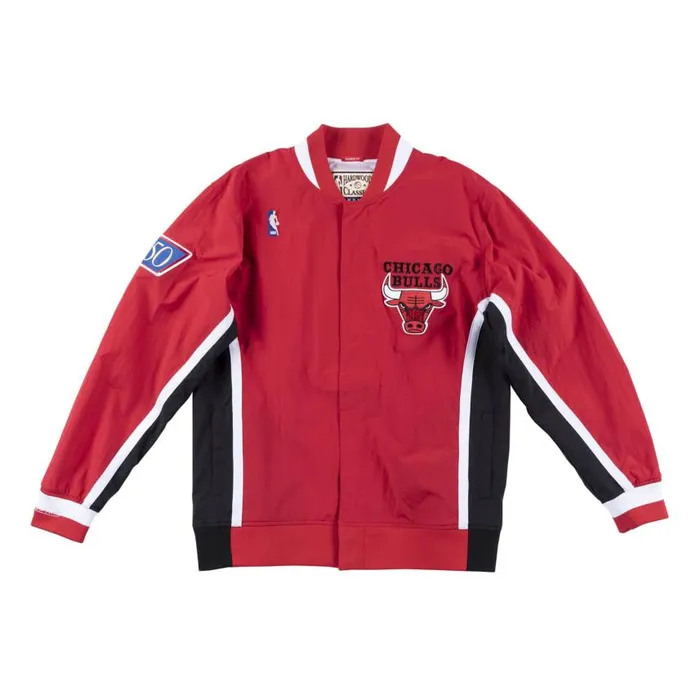 Mitchell and Ness Authentic Warm Up Jacket Chicago Bulls 199697 Men Jackets and Outerwear Mitchell and Ness Authentic Warm Up Jacket Chicago Bulls 199697 Men Jackets and Outerwear