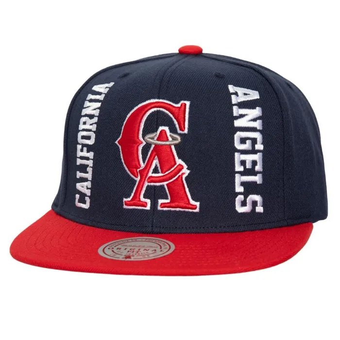 Mitchell and Ness Banners Up Snapback Coop California Angels Men Hats and Headwear Mitchell and Ness Banners Up Snapback Coop California Angels Men Hats and Headwear