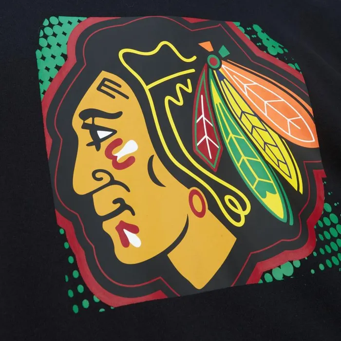 Mitchell and Ness Big Face 70 Hoodie Chicago Blackhawks Men Hoodies and Sweatshirts