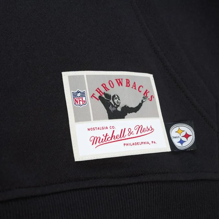 Mitchell and Ness Big Face 70 Hoodie Pittsburgh Steelers Men Hoodies and Sweatshirts