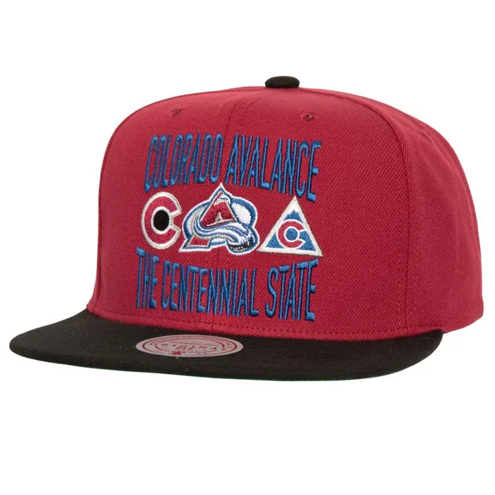 Mitchell and Ness City Love Snapback Colorado Avalanche Men Hats and Headwear Mitchell and Ness City Love Snapback Colorado Avalanche Men Hats and Headwear