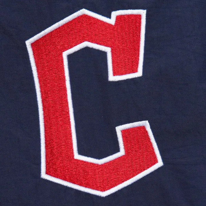 Mitchell and Ness Classic Nylon Pullover Current Logo Cleveland Guardians Men Jackets and Outerwear Mitchell and Ness Classic Nylon Pullover Current Logo Cleveland Guardians Men Jackets and Outerwear