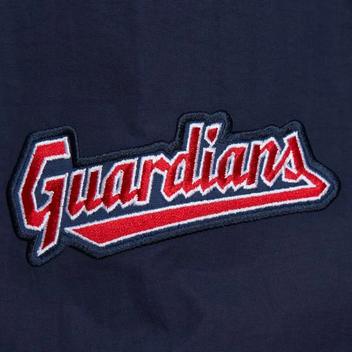 Mitchell and Ness Classic Nylon Pullover Current Logo Cleveland Guardians Men Jackets and Outerwear Mitchell and Ness Classic Nylon Pullover Current Logo Cleveland Guardians Men Jackets and Outerwear