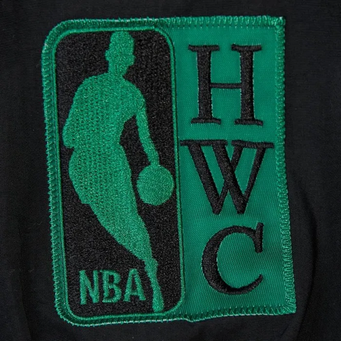 Mitchell and Ness Classic Nylon Pullover Vintage Logo Boston Celtics Men Jackets and Outerwear