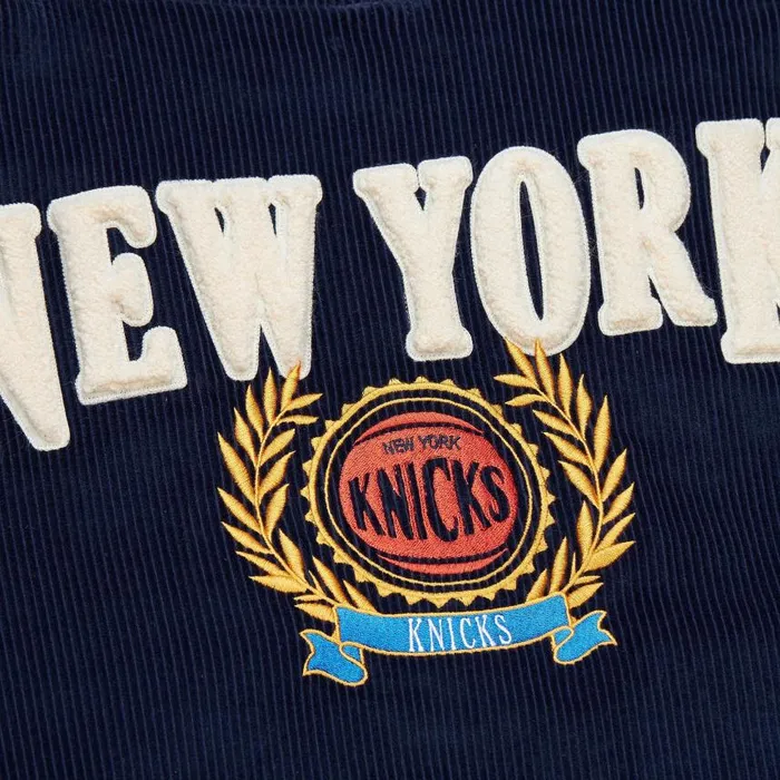 Mitchell and Ness Collegiate Varsity Jacket New York Knicks Men Jackets and Outerwear Mitchell and Ness Collegiate Varsity Jacket New York Knicks Men Jackets and Outerwear
