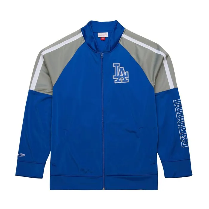 Mitchell and Ness Color Blocked Track Jacket Vintage Logo Los Angeles Dodgers Men Jackets and Outerwear Mitchell and Ness Color Blocked Track Jacket Vintage Logo Los Angeles Dodgers Men Jackets and Outerwear