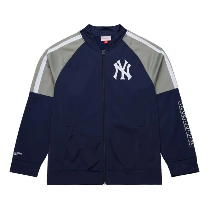 Mitchell and Ness Color Blocked Track Jacket Vintage Logo New York Yankees Men Jackets and Outerwear Mitchell and Ness Color Blocked Track Jacket Vintage Logo New York Yankees Men Jackets and Outerwear