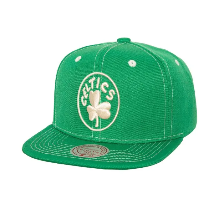 Mitchell and Ness Contrast Natural Snapback HWC Boston Celtics Men Hats and Headwear Mitchell and Ness Contrast Natural Snapback HWC Boston Celtics Men Hats and Headwear