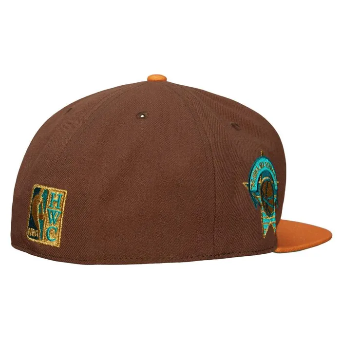 Mitchell and Ness Copper Top Fitted HWC Philadelphia 76ers Men Hats and Headwear Mitchell and Ness Copper Top Fitted HWC Philadelphia 76ers Men Hats and Headwear