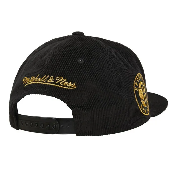 Mitchell and Ness Cord Script Snapback Brooklyn Nets Men Hats and Headwear Mitchell and Ness Cord Script Snapback Brooklyn Nets Men Hats and Headwear
