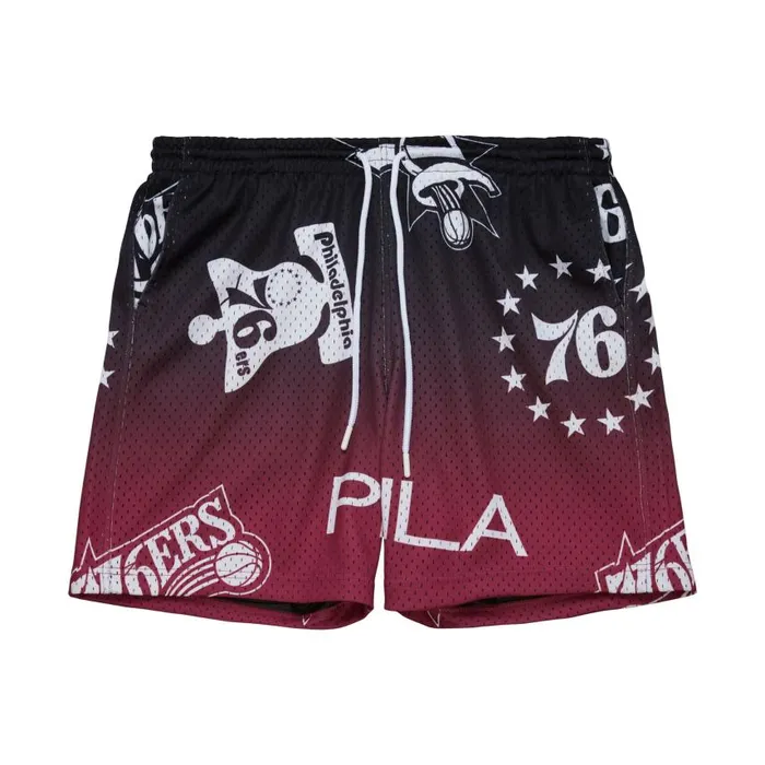 Mitchell and Ness Destination Leisure Camp Shorts Philadelphia 76ers Men Shorts Mitchell and Ness Destination Leisure Camp Shorts Philadelphia 76ers Men Shorts