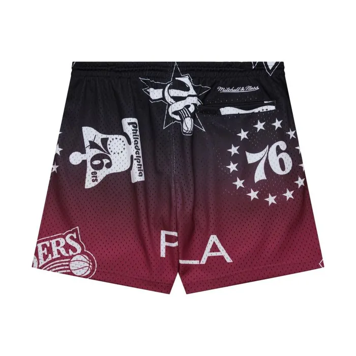 Mitchell and Ness Destination Leisure Camp Shorts Philadelphia 76ers Men Shorts