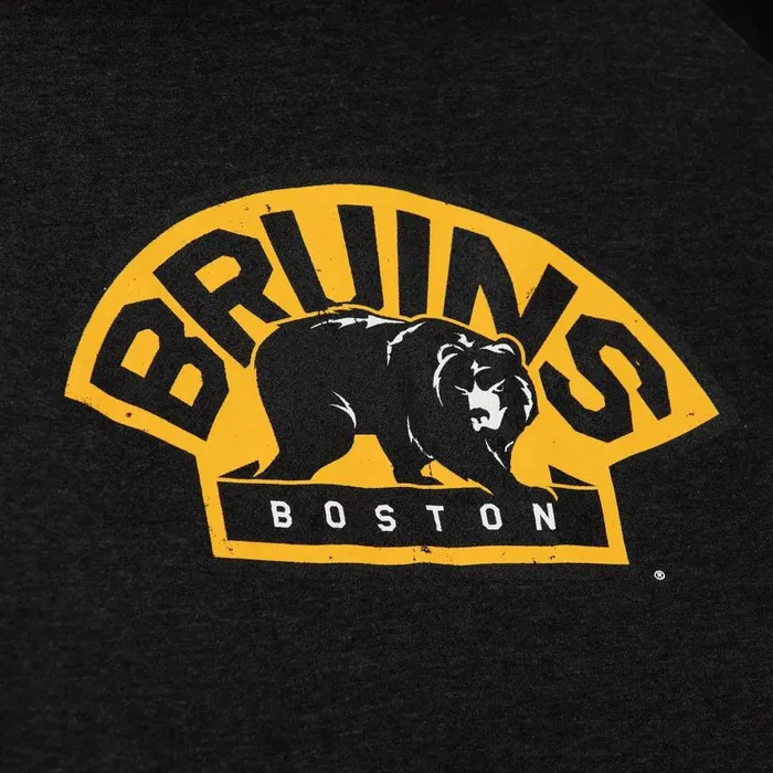 Mitchell and Ness Distressed Logo Hoody Boston Bruins Men Hoodies and Sweatshirts Mitchell and Ness Distressed Logo Hoody Boston Bruins Men Hoodies and Sweatshirts