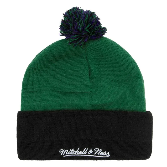 Mitchell and Ness Double Take Pom Knit HWC Milwaukee Bucks Men Hats and Headwear Mitchell and Ness Double Take Pom Knit HWC Milwaukee Bucks Men Hats and Headwear