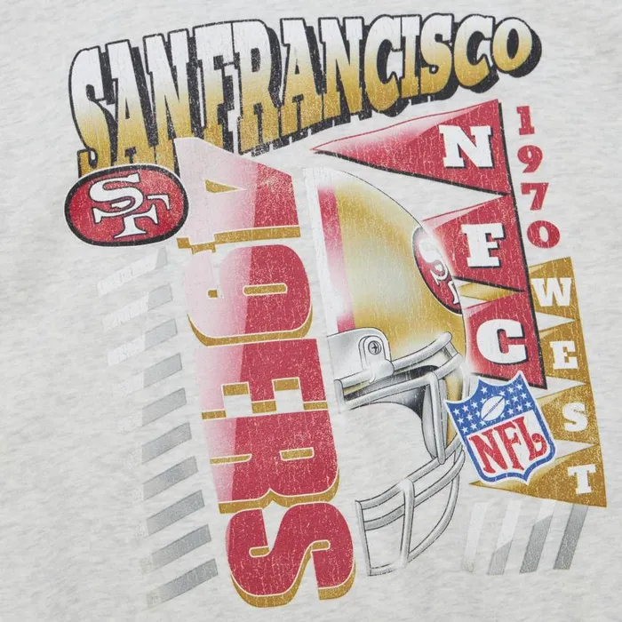 Mitchell and Ness Easy Cool Crewneck Sweatshirt San Francisco 49ers Men Hoodies and Sweatshirts Mitchell and Ness Easy Cool Crewneck Sweatshirt San Francisco 49ers Men Hoodies and Sweatshirts