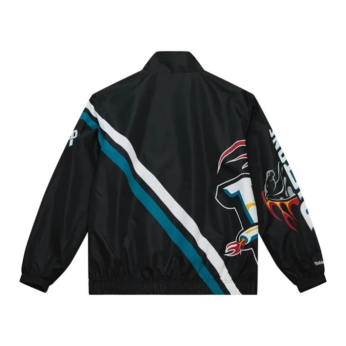 Mitchell and Ness Exploded Logo Warm Up Jacket Detroit Pistons Men Jackets and Outerwear Mitchell and Ness Exploded Logo Warm Up Jacket Detroit Pistons Men Jackets and Outerwear