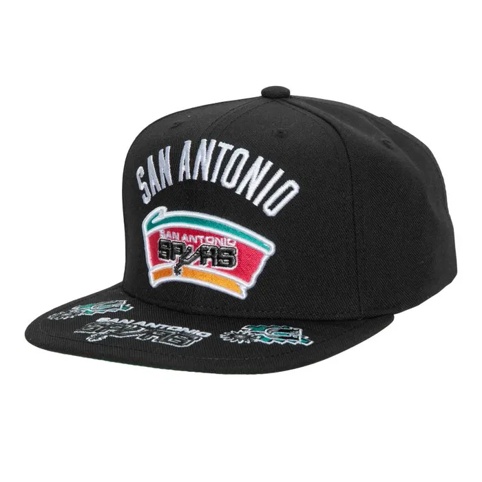 Mitchell and Ness Front Loaded Snapback HWC San Antonio Spurs Men Hats and Headwear Mitchell and Ness Front Loaded Snapback HWC San Antonio Spurs Men Hats and Headwear