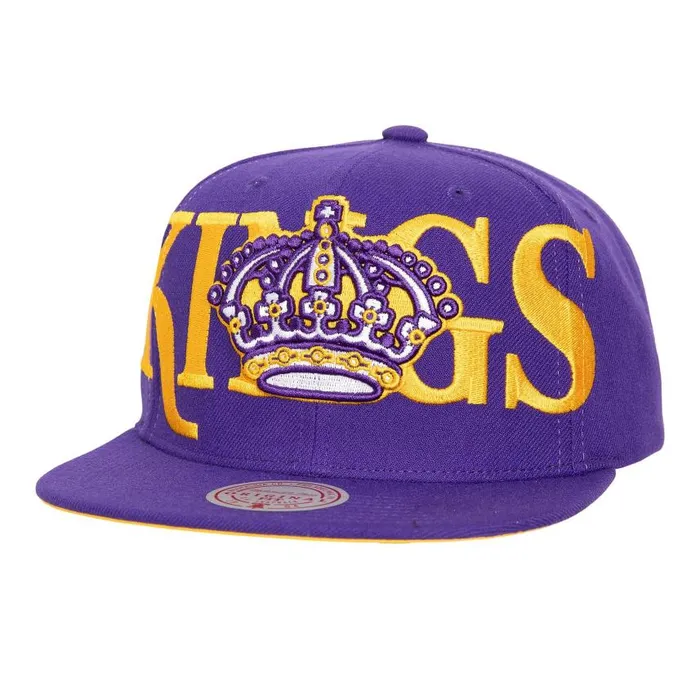 Mitchell and Ness Full Frontal Snapback Vntg Los Angeles Kings Men Hats and Headwear Mitchell and Ness Full Frontal Snapback Vntg Los Angeles Kings Men Hats and Headwear