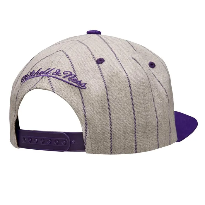 Mitchell and Ness Grey Pin Pop Snapback HWC Los Angeles Lakers Men Hats and Headwear Mitchell and Ness Grey Pin Pop Snapback HWC Los Angeles Lakers Men Hats and Headwear