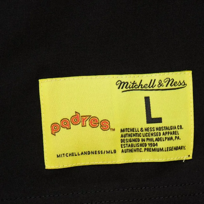 Mitchell and Ness HW Neon Pop Player SS Tee Vintage Logo San Diego Padres Tony Gwynn Men TShirts and Tops Mitchell and Ness HW Neon Pop Player SS Tee Vintage Logo San Diego Padres Tony Gwynn Men TShirts and Tops