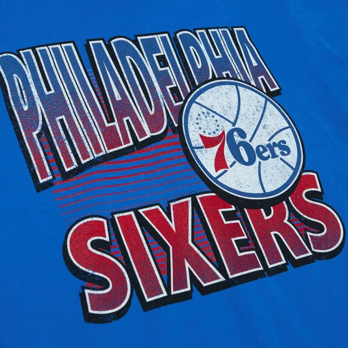 Mitchell and Ness Incline Stacked Tee Philadelphia 76ers Men TShirts and Tops Mitchell and Ness Incline Stacked Tee Philadelphia 76ers Men TShirts and Tops