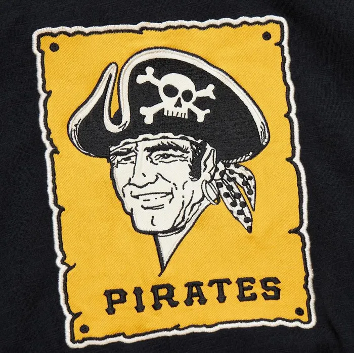 Mitchell and Ness Legendary Slub LS Hoodie Vintage Logo Pittsburgh Pirates Men Hoodies and Sweatshirts
