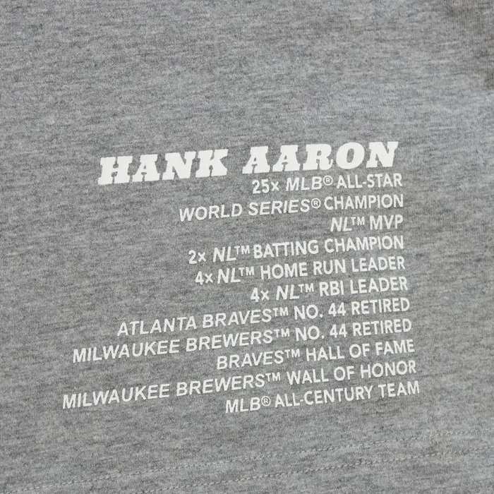 Mitchell and Ness Legends SS Tee Milwaukee Braves Hank Aaron Men TShirts and Tops Mitchell and Ness Legends SS Tee Milwaukee Braves Hank Aaron Men TShirts and Tops
