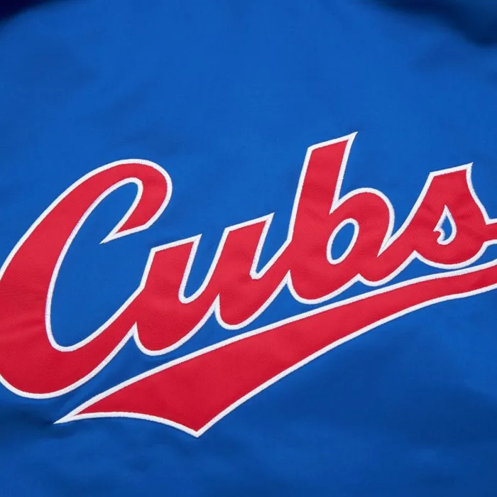 Mitchell and Ness Lightweight Satin Bomber Vintage Logo Chicago Cubs Men Jackets and Outerwear Mitchell and Ness Lightweight Satin Bomber Vintage Logo Chicago Cubs Men Jackets and Outerwear