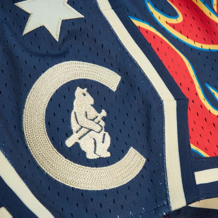 Mitchell and Ness MandN X JFG Flame Shorts Chicago Cubs Men Shorts Mitchell and Ness MandN X JFG Flame Shorts Chicago Cubs Men Shorts