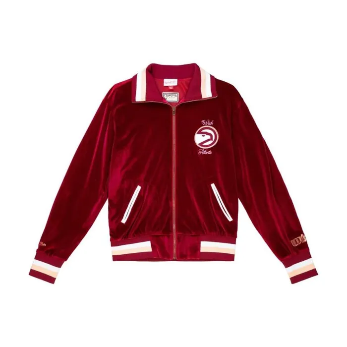 Mitchell and Ness My Towns Wish Warm Up Jacket Atlanta Hawks Men Jackets and Outerwear Mitchell and Ness My Towns Wish Warm Up Jacket Atlanta Hawks Men Jackets and Outerwear