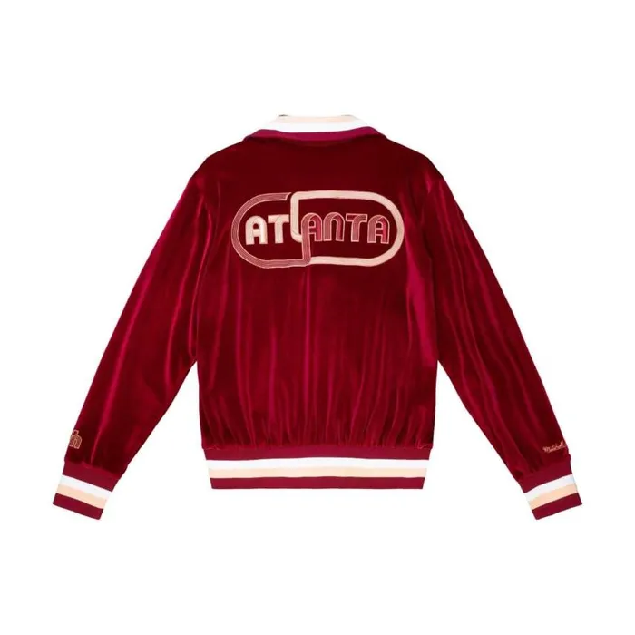 Mitchell and Ness My Towns Wish Warm Up Jacket Atlanta Hawks Men Jackets and Outerwear Mitchell and Ness My Towns Wish Warm Up Jacket Atlanta Hawks Men Jackets and Outerwear