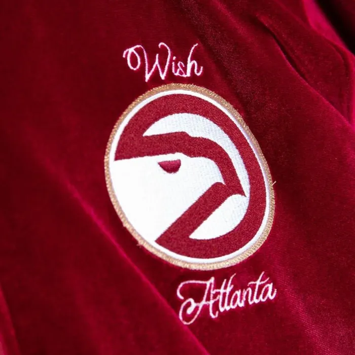 Mitchell and Ness My Towns Wish Warm Up Jacket Atlanta Hawks Men Jackets and Outerwear Mitchell and Ness My Towns Wish Warm Up Jacket Atlanta Hawks Men Jackets and Outerwear