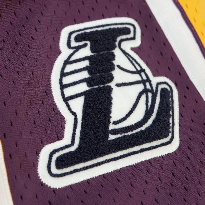 Mitchell and Ness Off Court Chenille Swingman Los Angeles Lakers 200910 Shorts Men Shorts