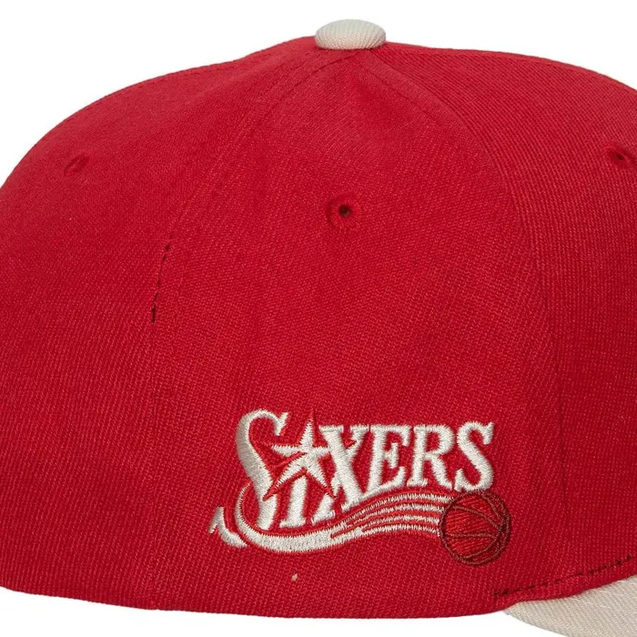 Mitchell and Ness Off Team Snapback HWC Philadelphia 76ers Men Hats and Headwear Mitchell and Ness Off Team Snapback HWC Philadelphia 76ers Men Hats and Headwear