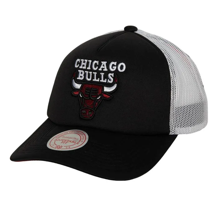 Mitchell and Ness Off The Backboard Trucker Snapback Chicago Bulls Men Hats and Headwear Mitchell and Ness Off The Backboard Trucker Snapback Chicago Bulls Men Hats and Headwear