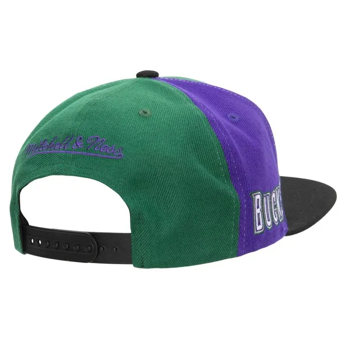 Mitchell and Ness On The Block Snapback HWC Milwaukee Bucks Men Hats and Headwear Mitchell and Ness On The Block Snapback HWC Milwaukee Bucks Men Hats and Headwear