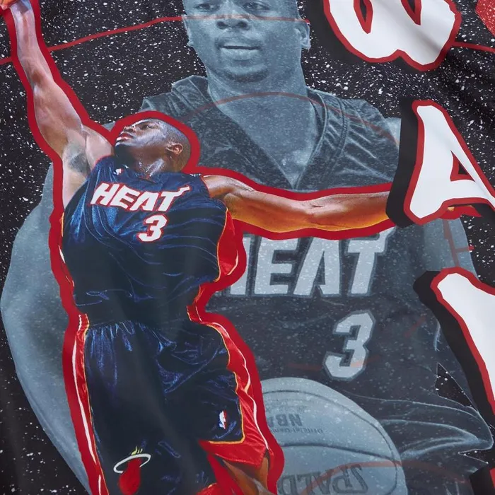 Mitchell and Ness Player Burst Warm Up Jacket Miami Heat Dwyane Wade Men Jackets and Outerwear Mitchell and Ness Player Burst Warm Up Jacket Miami Heat Dwyane Wade Men Jackets and Outerwear