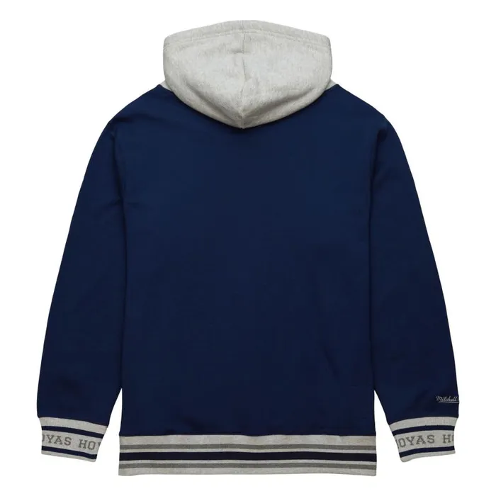 Mitchell and Ness Premium Fleece Hoodie Vintage Logo Georgetown University Men Hoodies and Sweatshirts